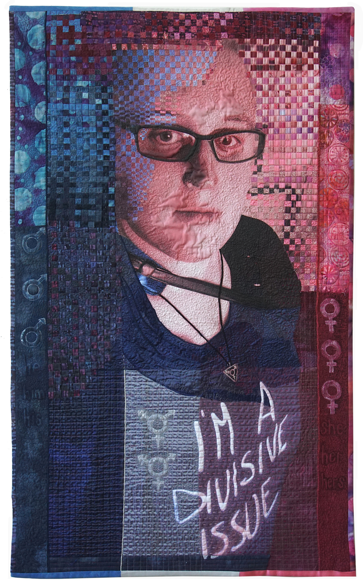 I Am A Divisive Issue by Jill Kerttula - Visions Museum of Textile Art